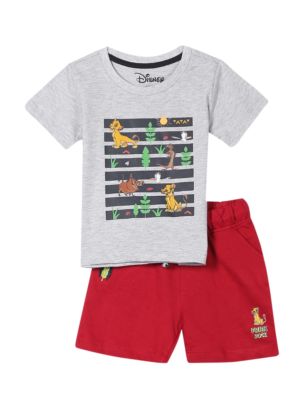 

Colt Boys Grey & Red Printed T-shirt with Shorts