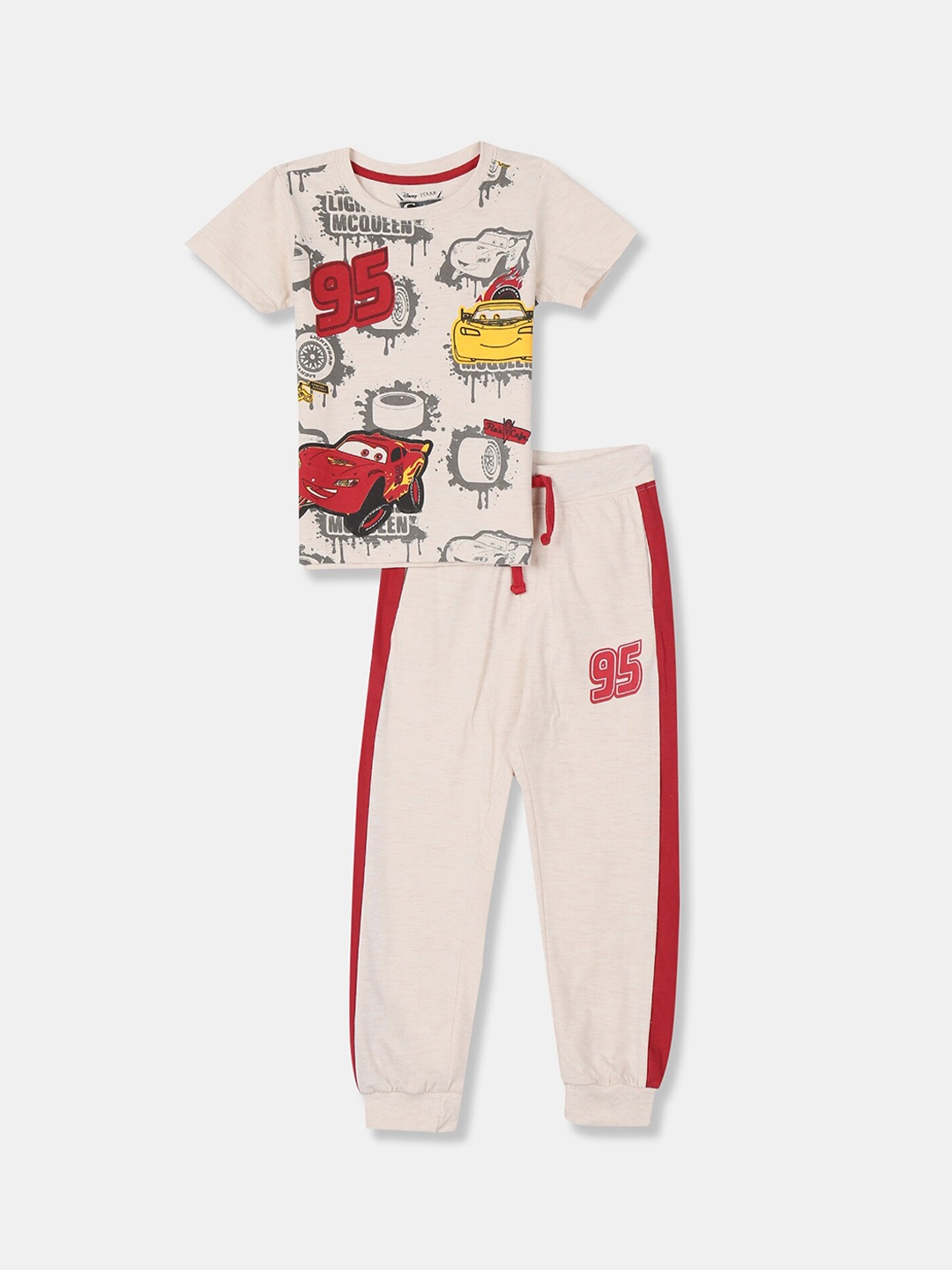 

Colt Boys Beige & Red Printed T-shirt with Joggers