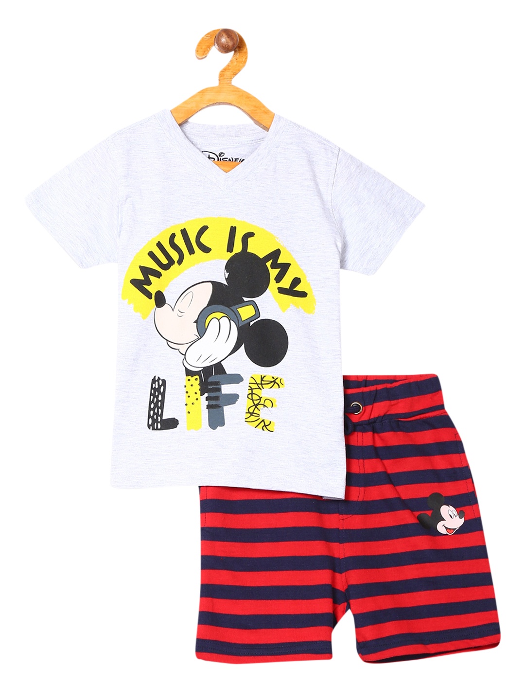 

Colt Boys Grey & Red Printed T-shirt with Shorts Set