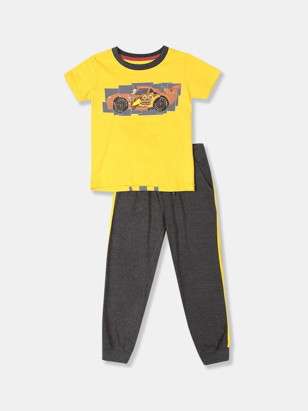 

Colt Boys Yellow & Grey Cars Printed T-shirt with Pyjamas
