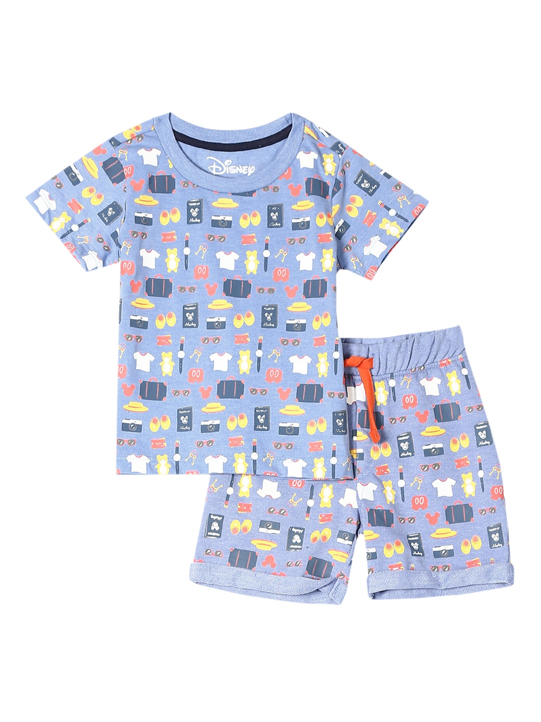 

Colt Boys Blue Printed T-shirt with Shorts