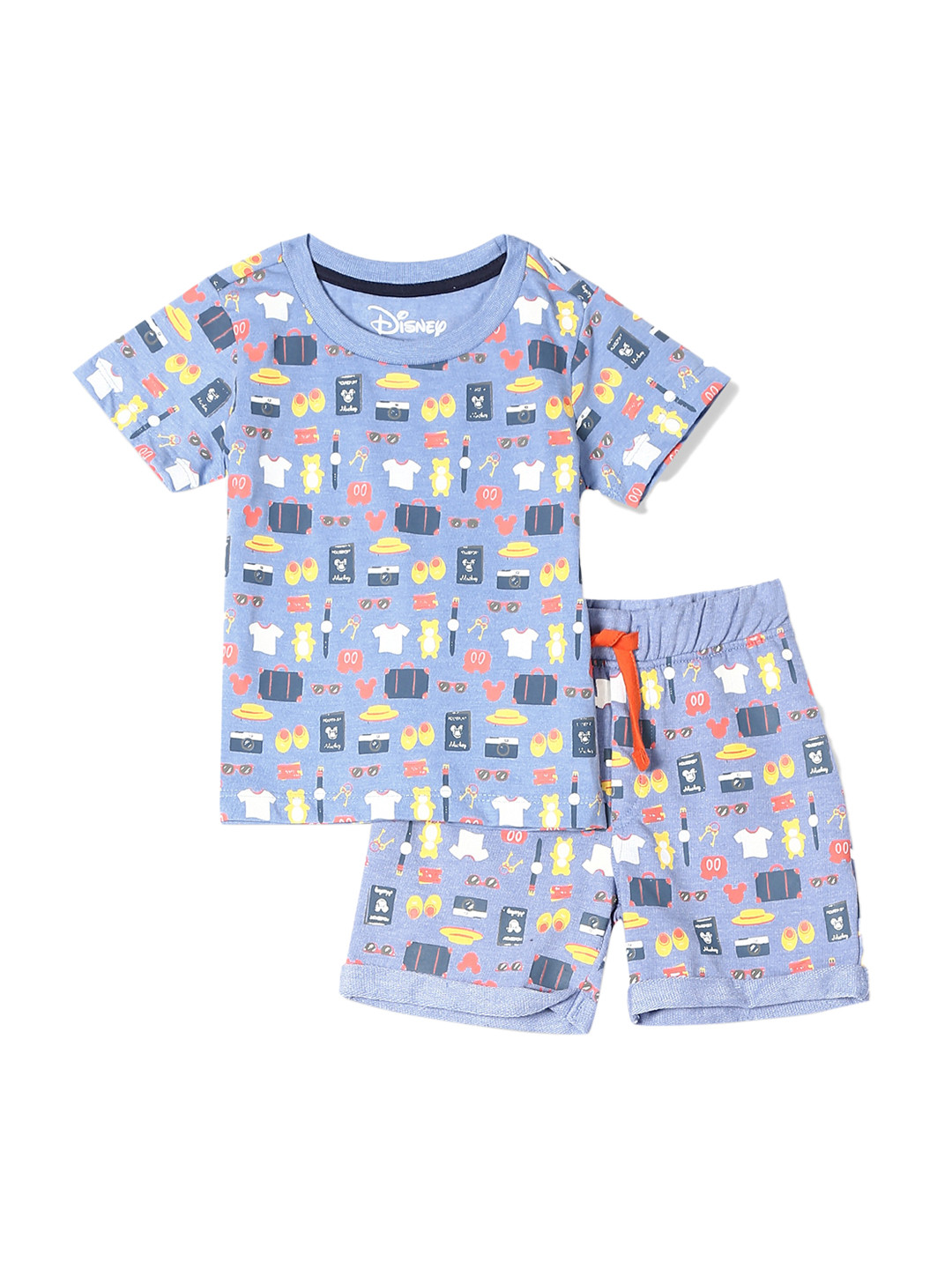 

Colt Boys Blue Printed T-shirt with Shorts