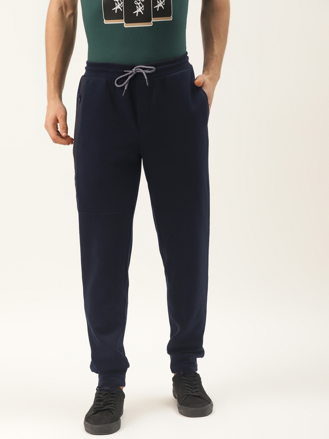 

United Colors of Benetton Men Navy Blue Solid Joggers