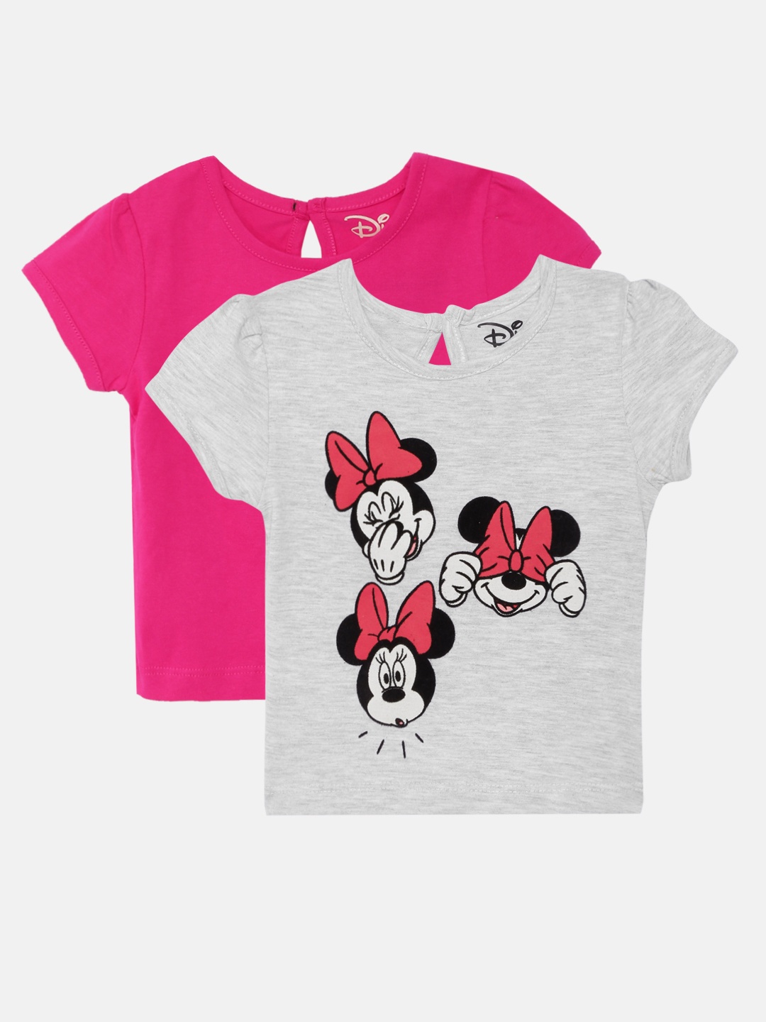 

Colt Girls Pack of 2 Minnie Mouse Printed Tops, Grey