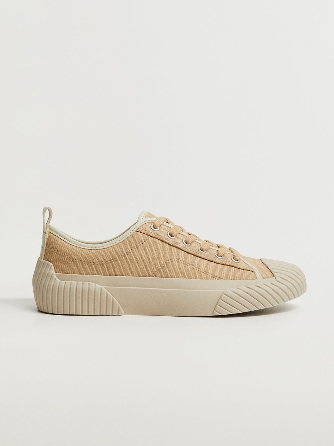 

MANGO Women Beige Solid Sneakers