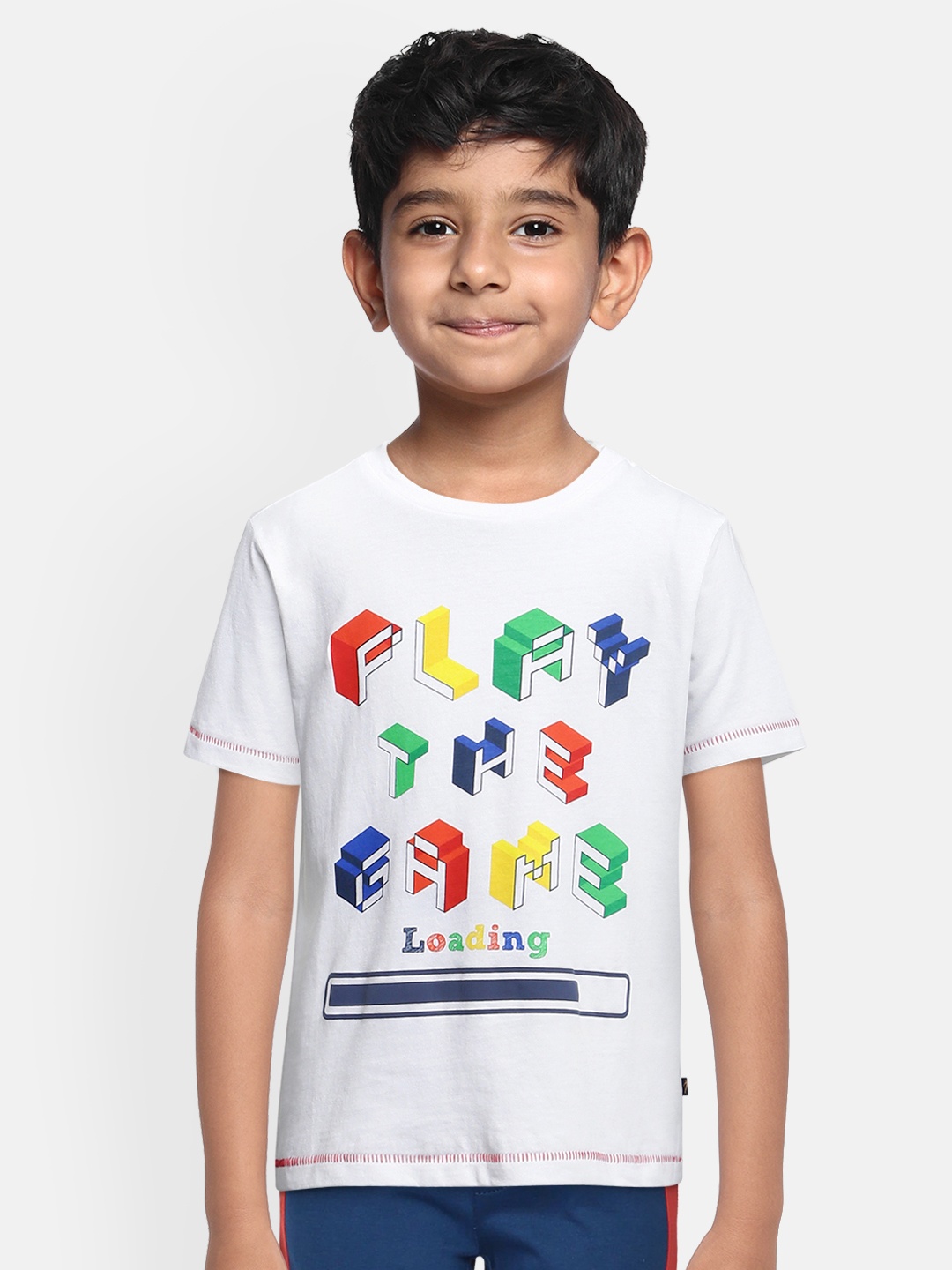 

Indian Terrain Boys White Printed Round Neck Pure Cotton T-shirt