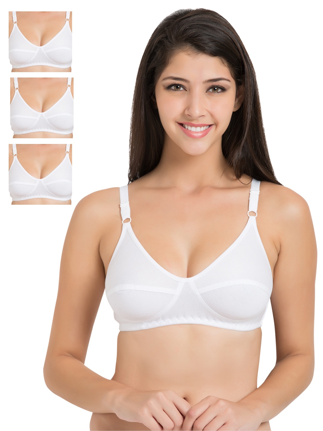 

Souminie Pack of 4 Full-Coverage Bras SLY35, White