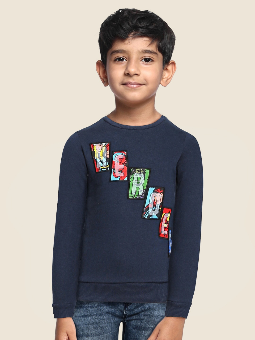

Marks & Spencer Boys Navy Blue Marvel Applique Sweatshirt