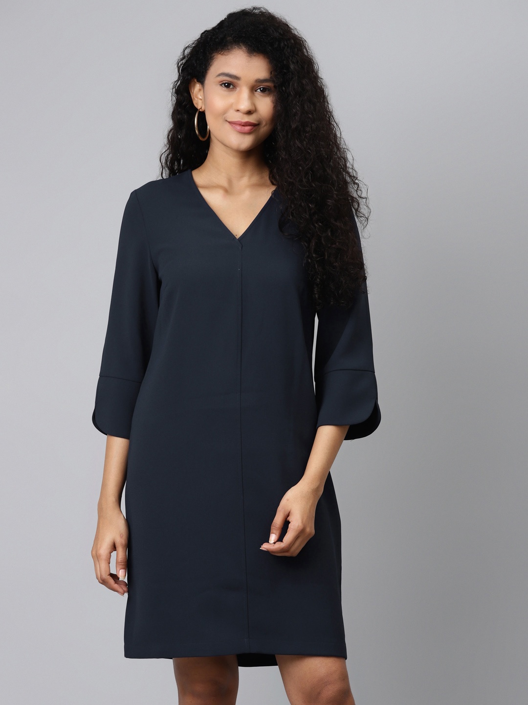 

Marks & Spencer Women Navy Blue Solid Shift Dress