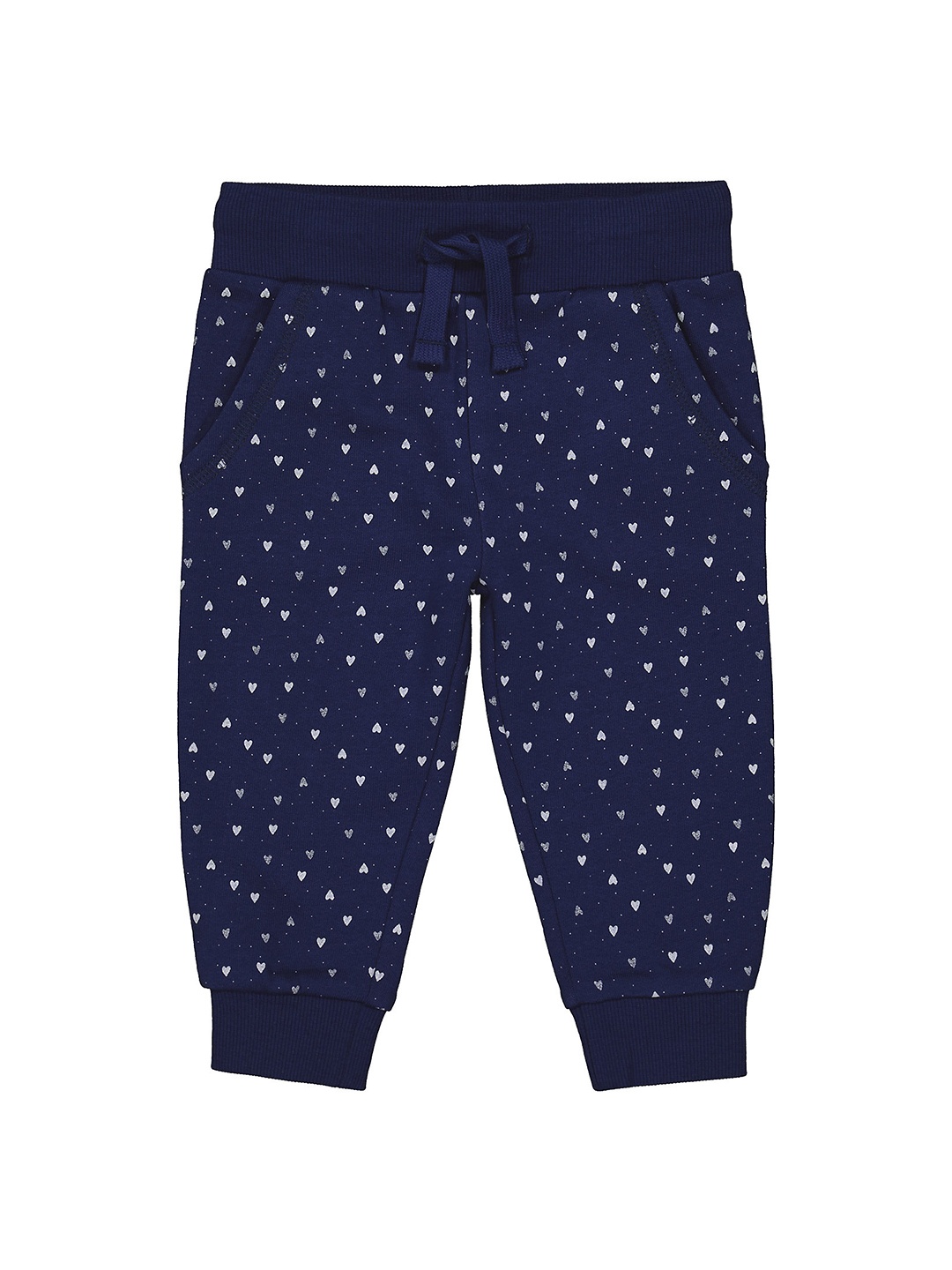 

mothercare Girls Navy Blue Printed Pure Cotton Joggers