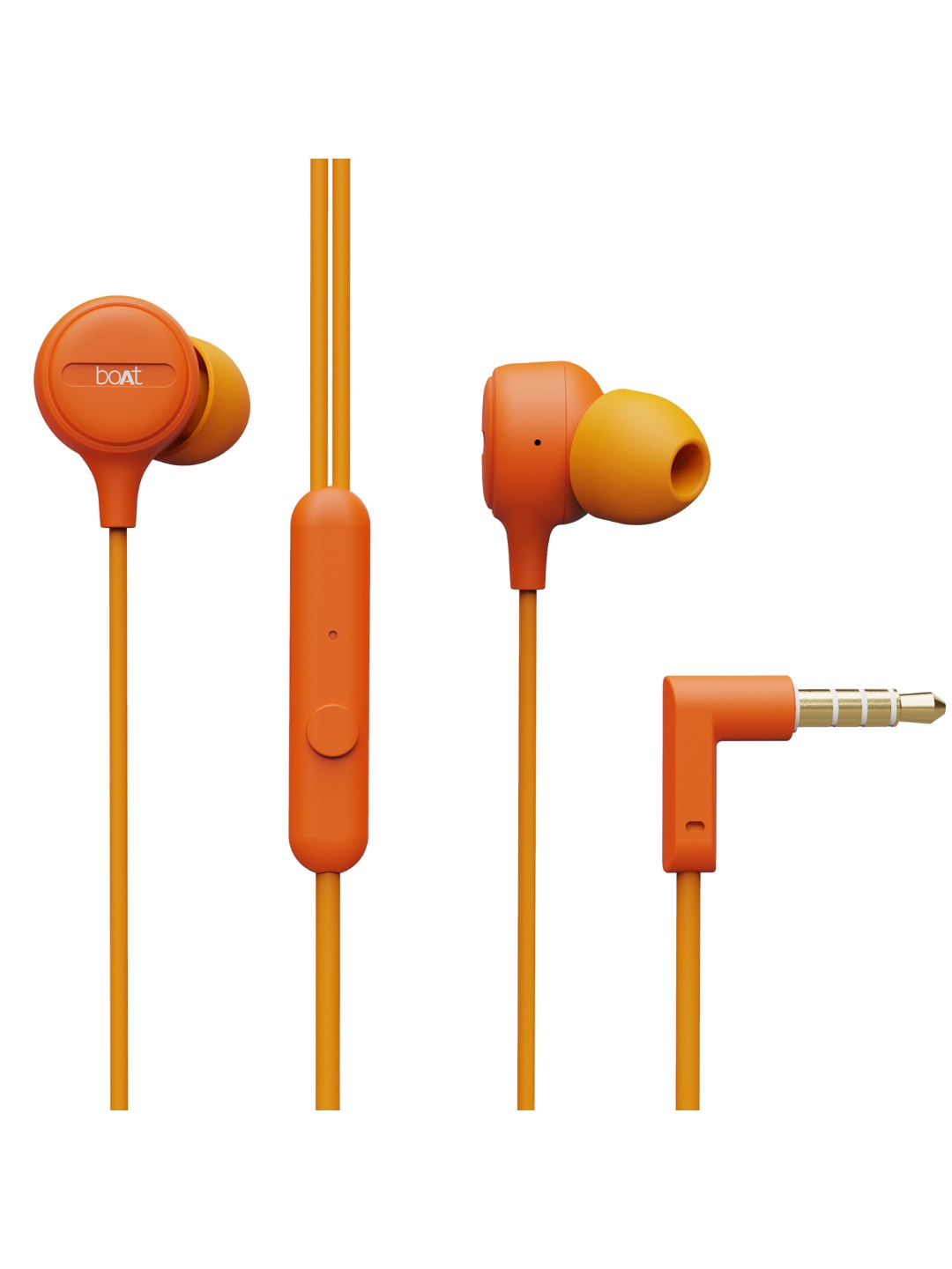 

boAt Unisex Orange Bassheads 103 M Wired Earphones With Super Extra Bass & In Line-Mic