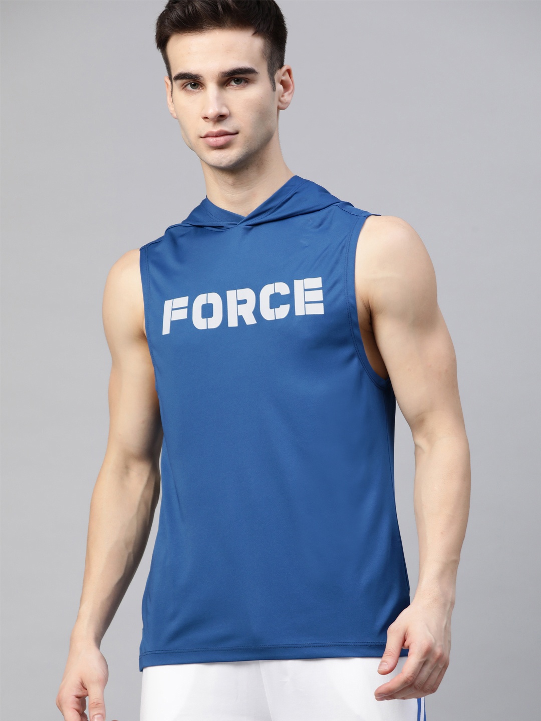 

HRX By Hrithik Roshan Mazarine Blue Rapid-Dry Antimicrobial Anti-Static Training Tee