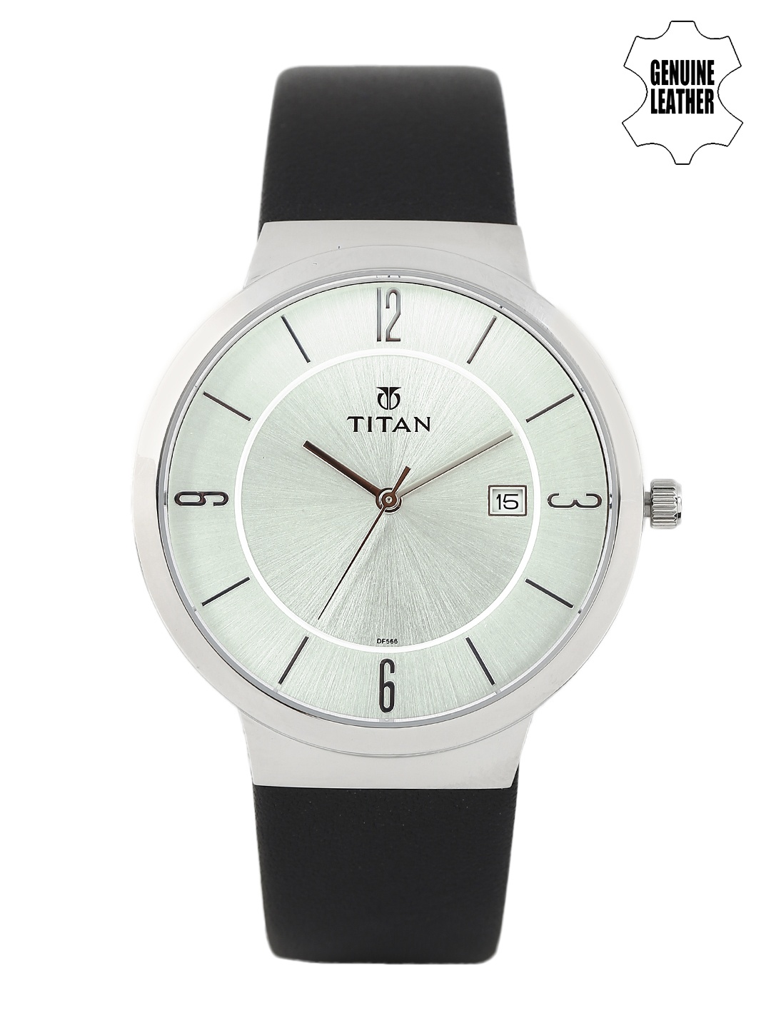 

Titan Men Silver-Toned Dial Watch 90053SL01J