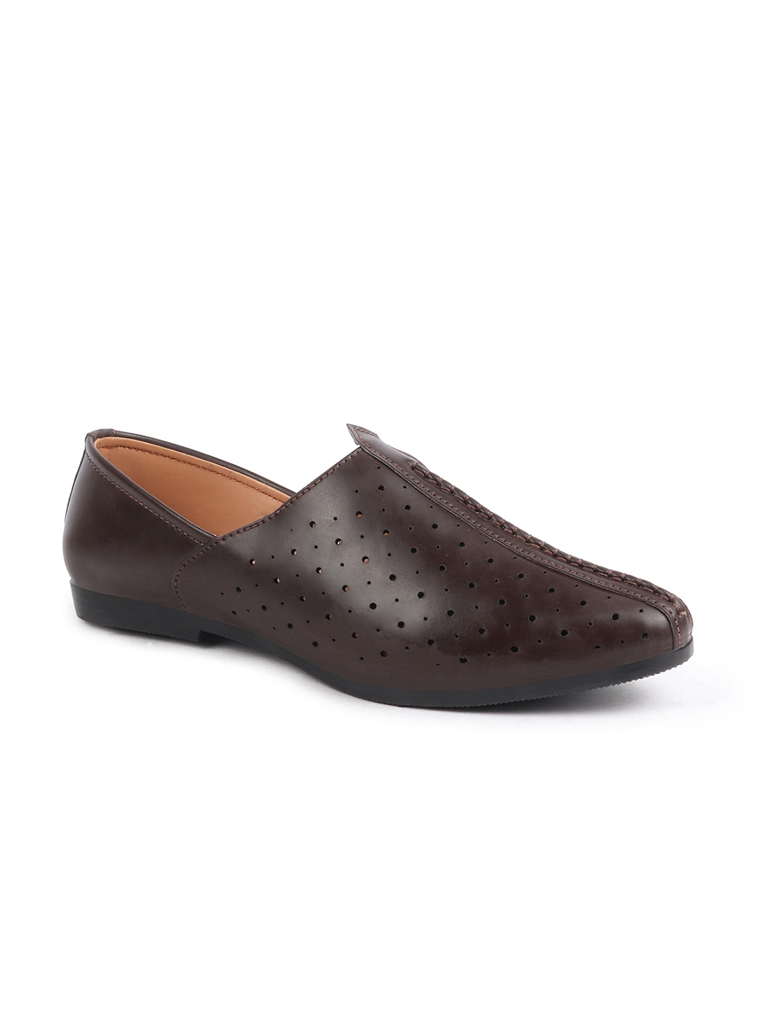 

FAUSTO Men Brown Solid Mojaris