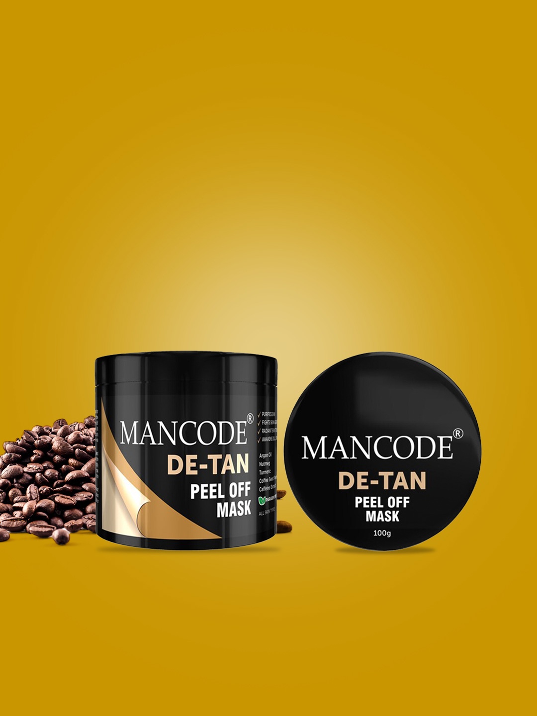 

Mancode Men De Tan Peel off Mask 100gm, Black