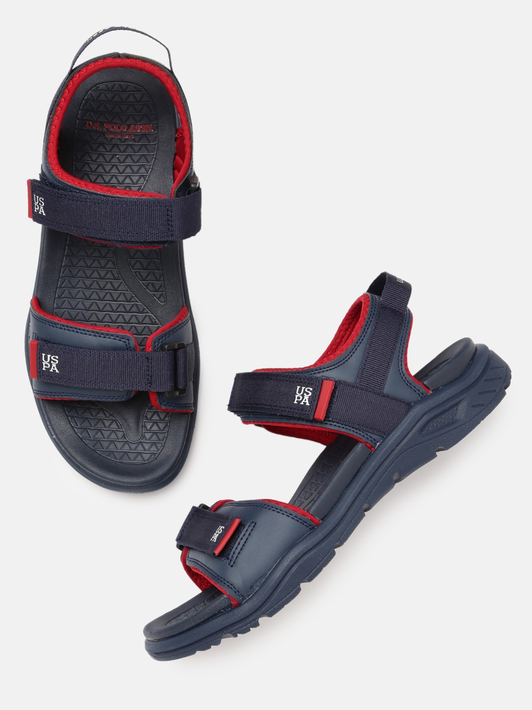 

U.S. Polo Assn. Men Navy Blue Grant Solid Sports Sandals