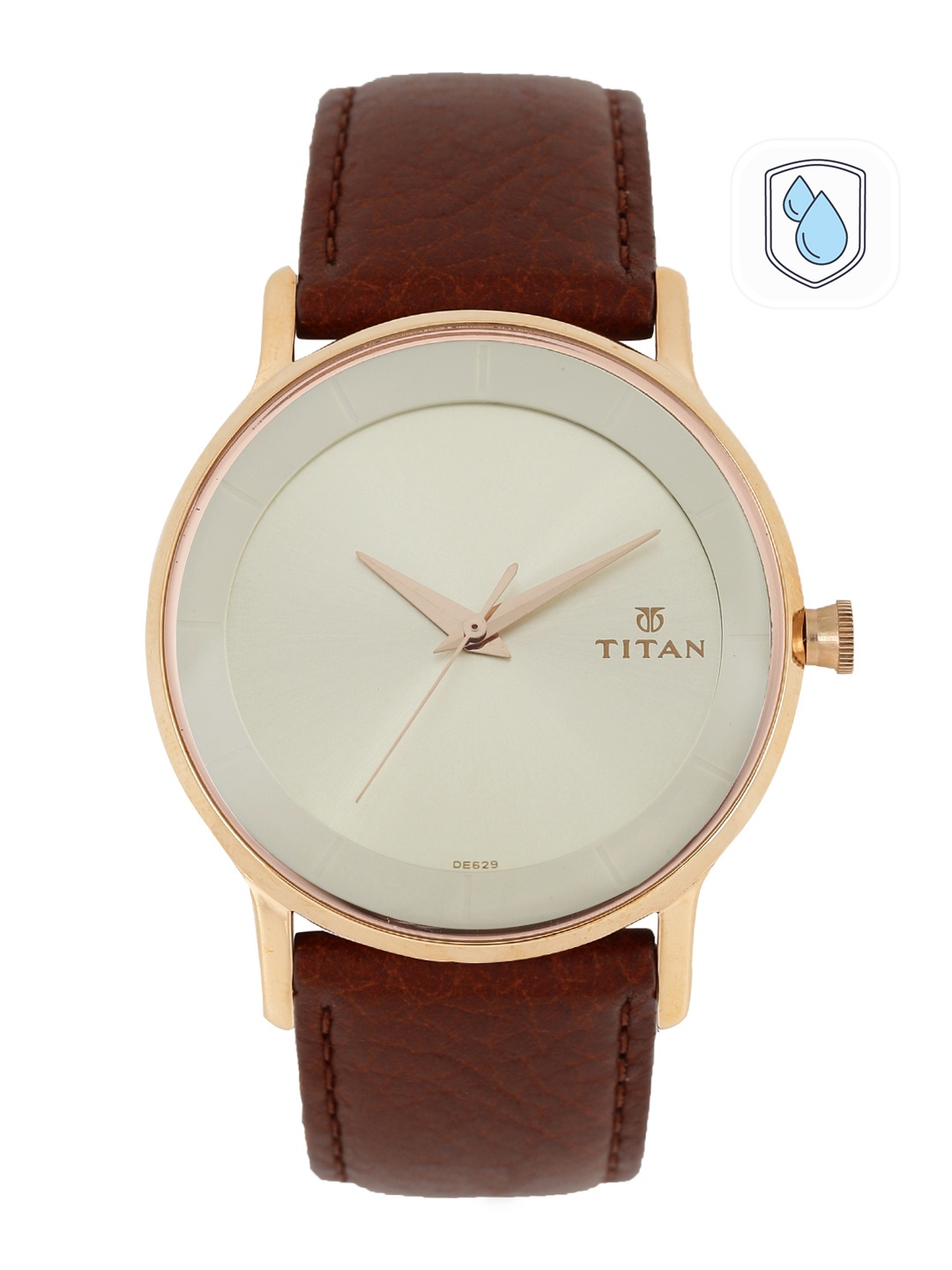 

Titan Men Muted Gold-Toned Dial Watch 1672WL01