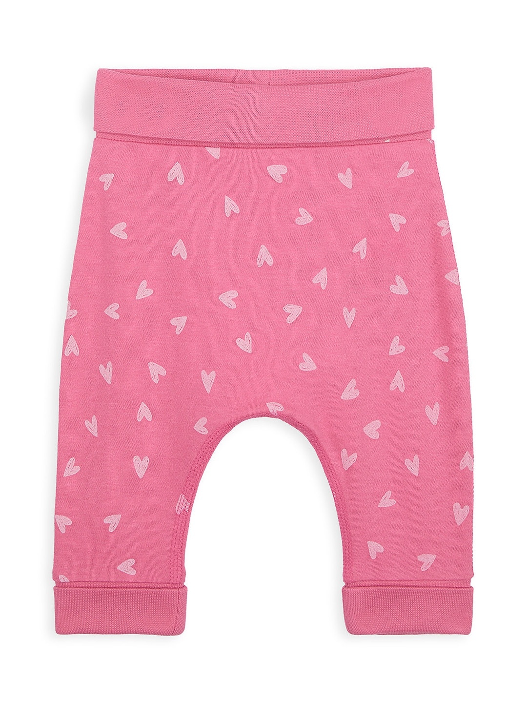 

mothercare Infant Girls Pink Heart Printed Pure Organic Cotton Joggers