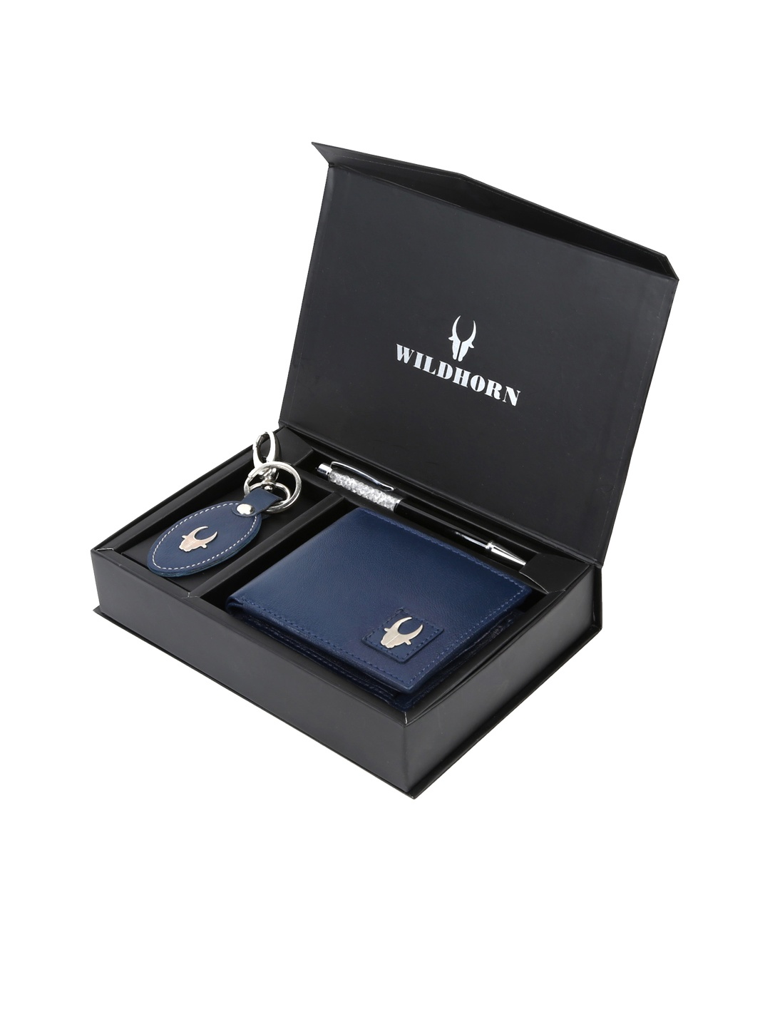 

WildHorn Men Accessory Gift Set, Navy blue