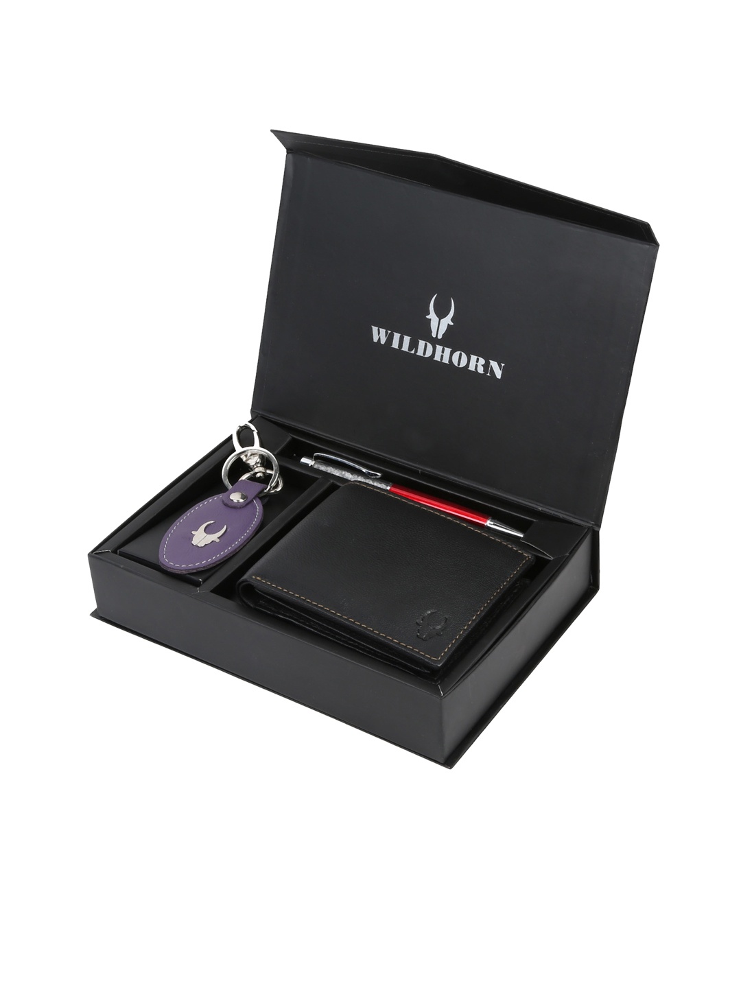 

WildHorn Men Accessory Gift Set, Black