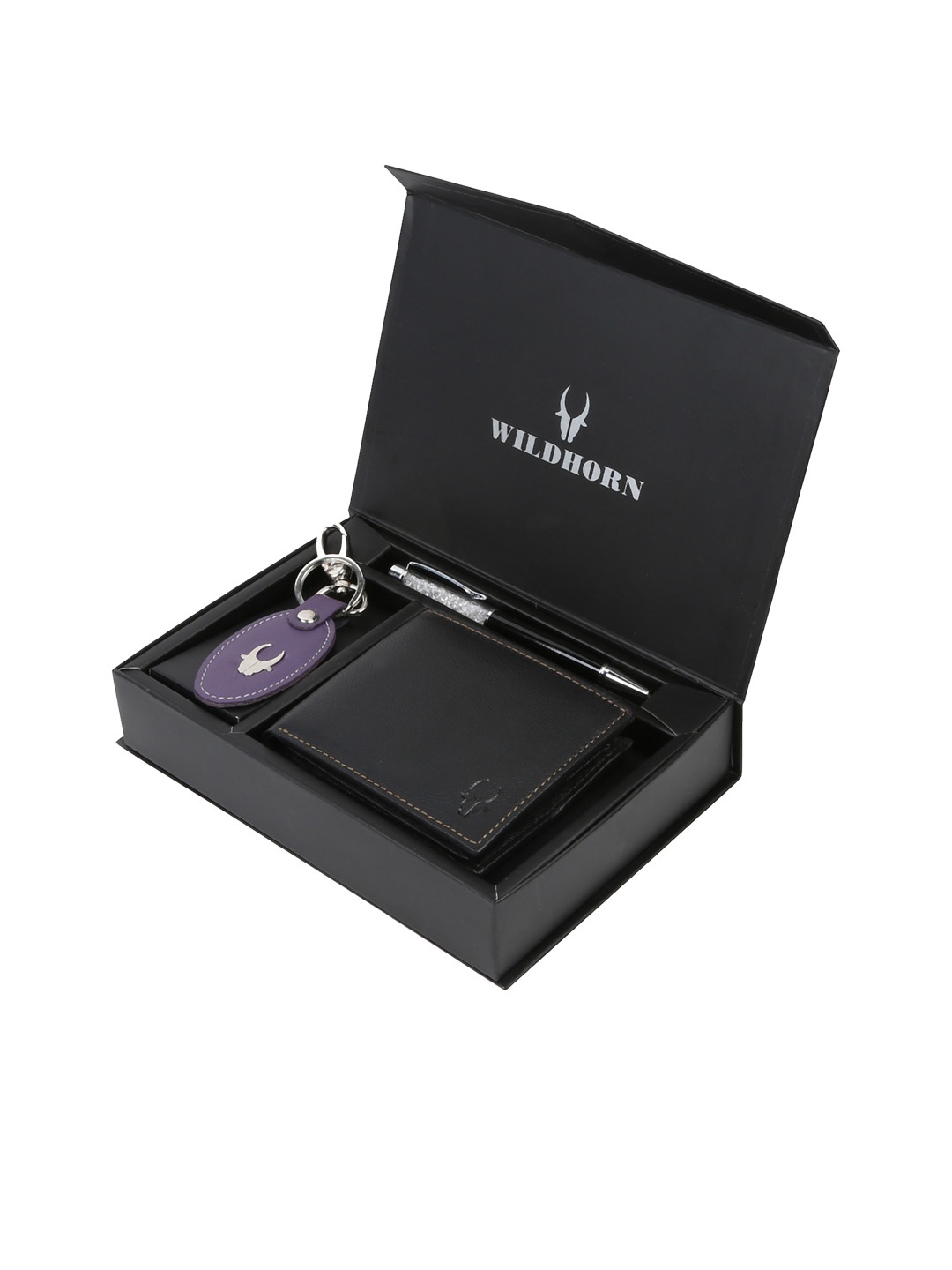 

WildHorn Men Accessory Gift Set, Black