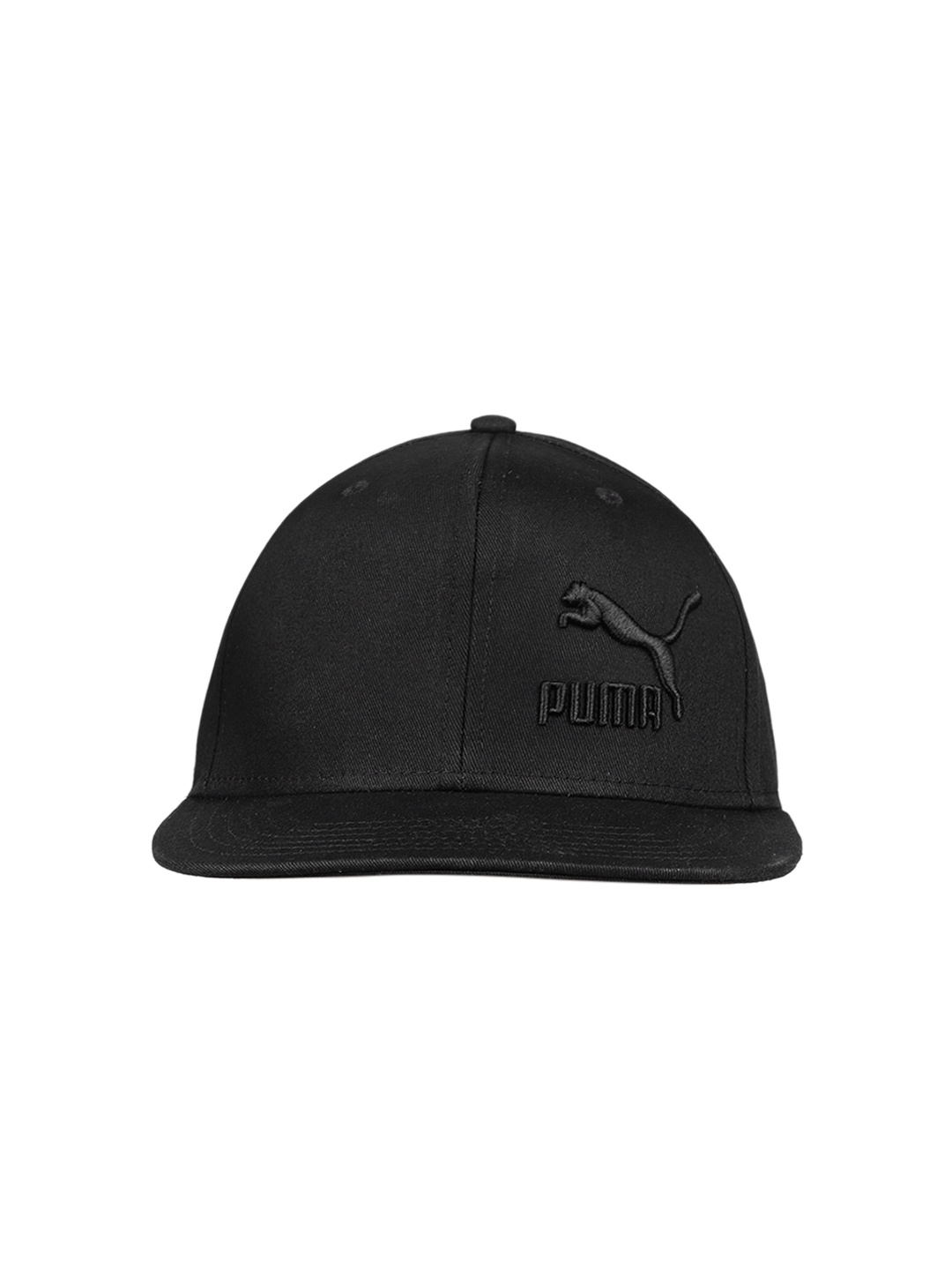 

Puma Unisex Black Solid LS Colourblock Snapback Cap with 3-D Embroidered Brand Logo