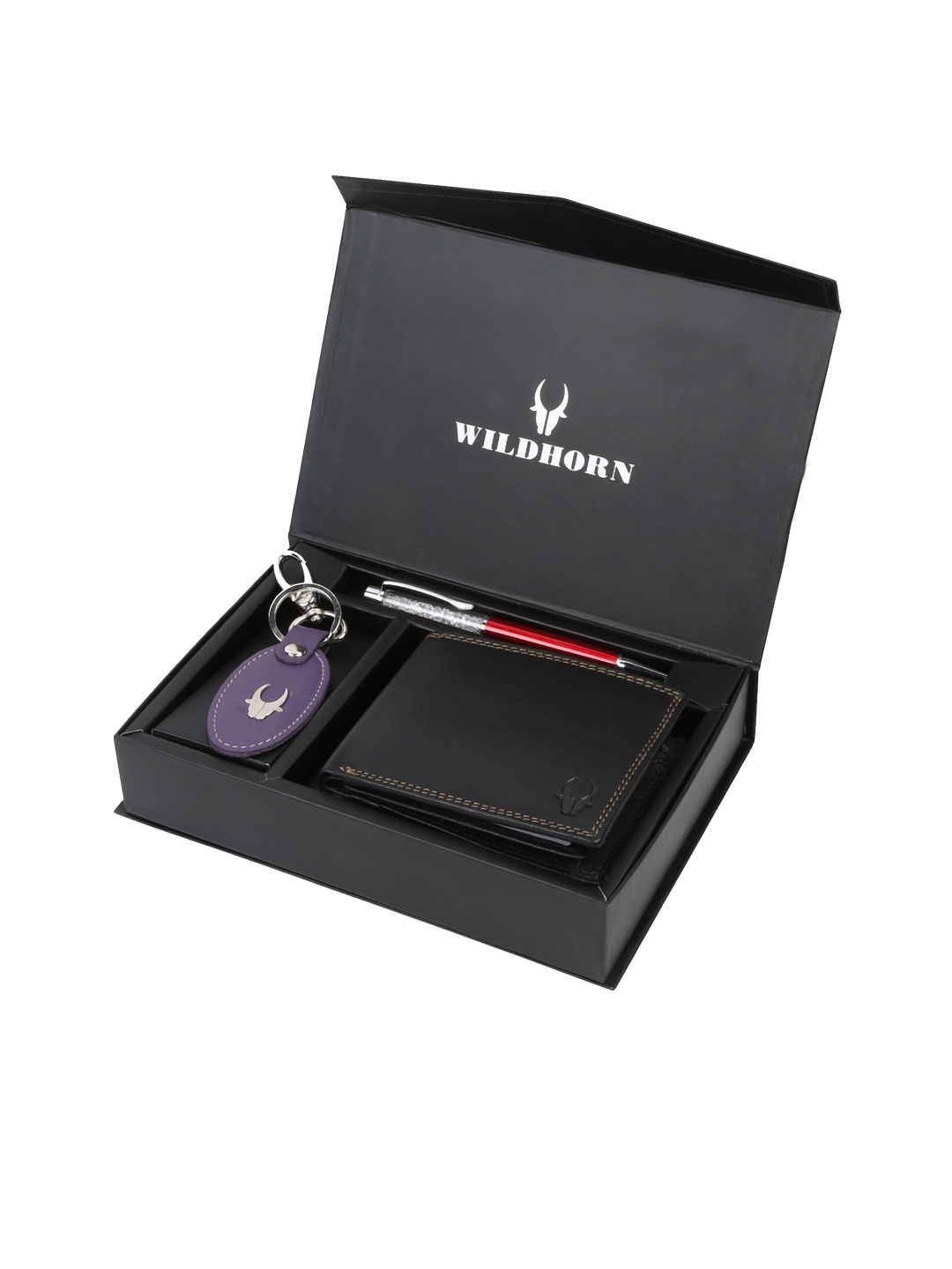 

WildHorn Men Accessory Gift Set, Black