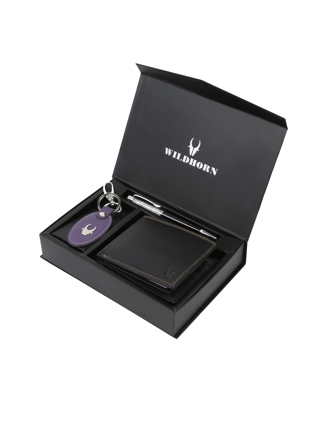 

WildHorn Men Accessory Gift Set, Black