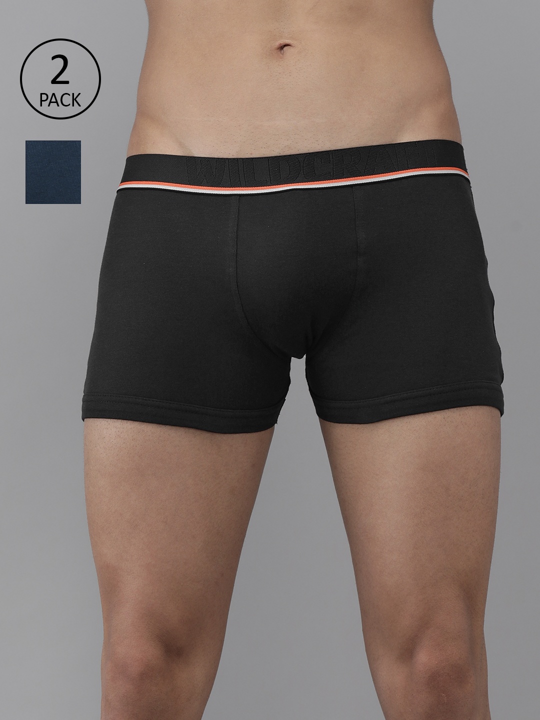

Wildcraft Men Pack of 2 Solid Antimicrobial Antiodour Trunks 8903338321859, Black