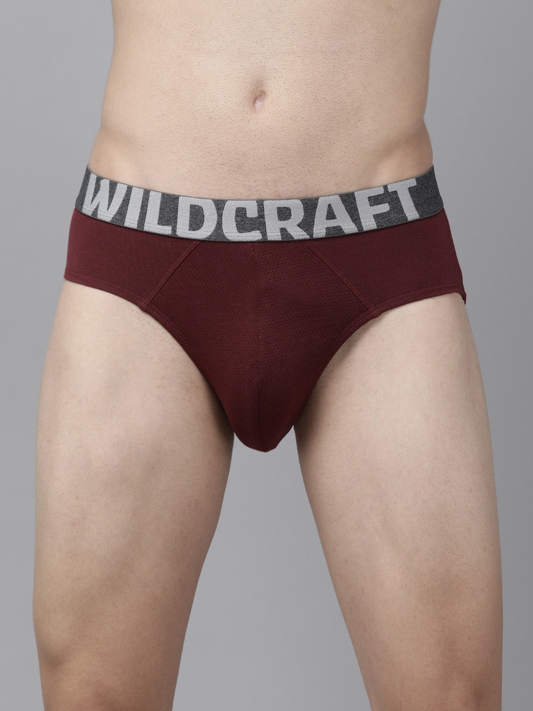 

Wildcraft Men Burgundy Solid Antimicrobial Antiodour Briefs 8903338321088