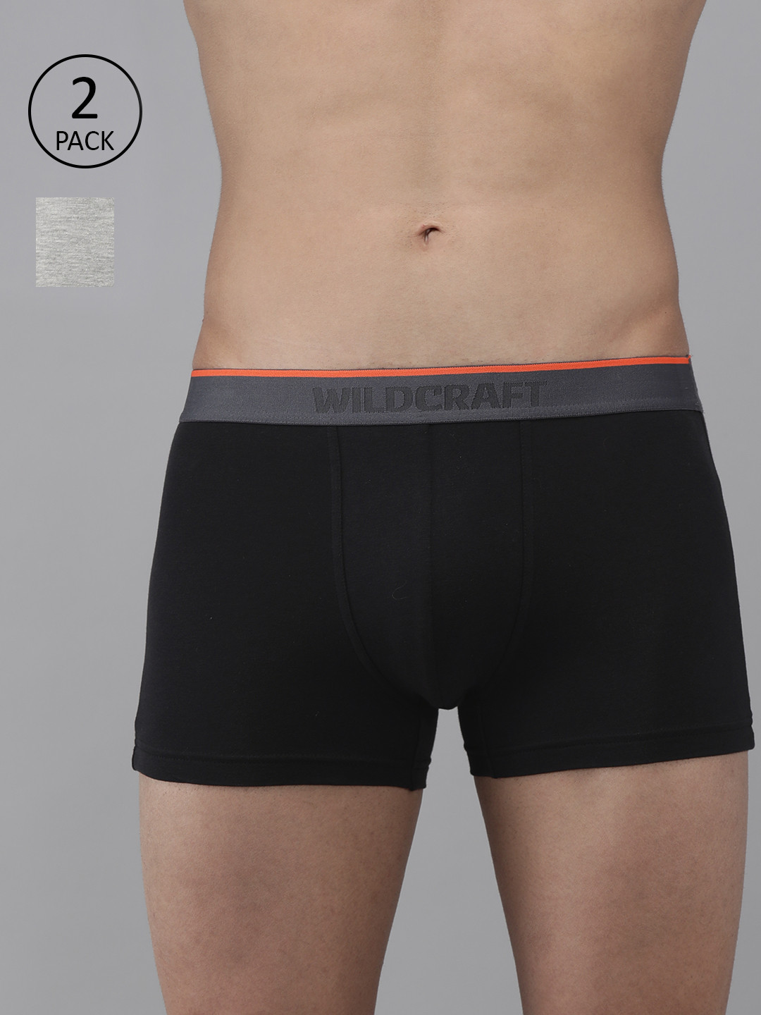

Wildcraft Men Pack of 2 Solid Antimicrobial Antiodour Trunks 8903338322184, Black