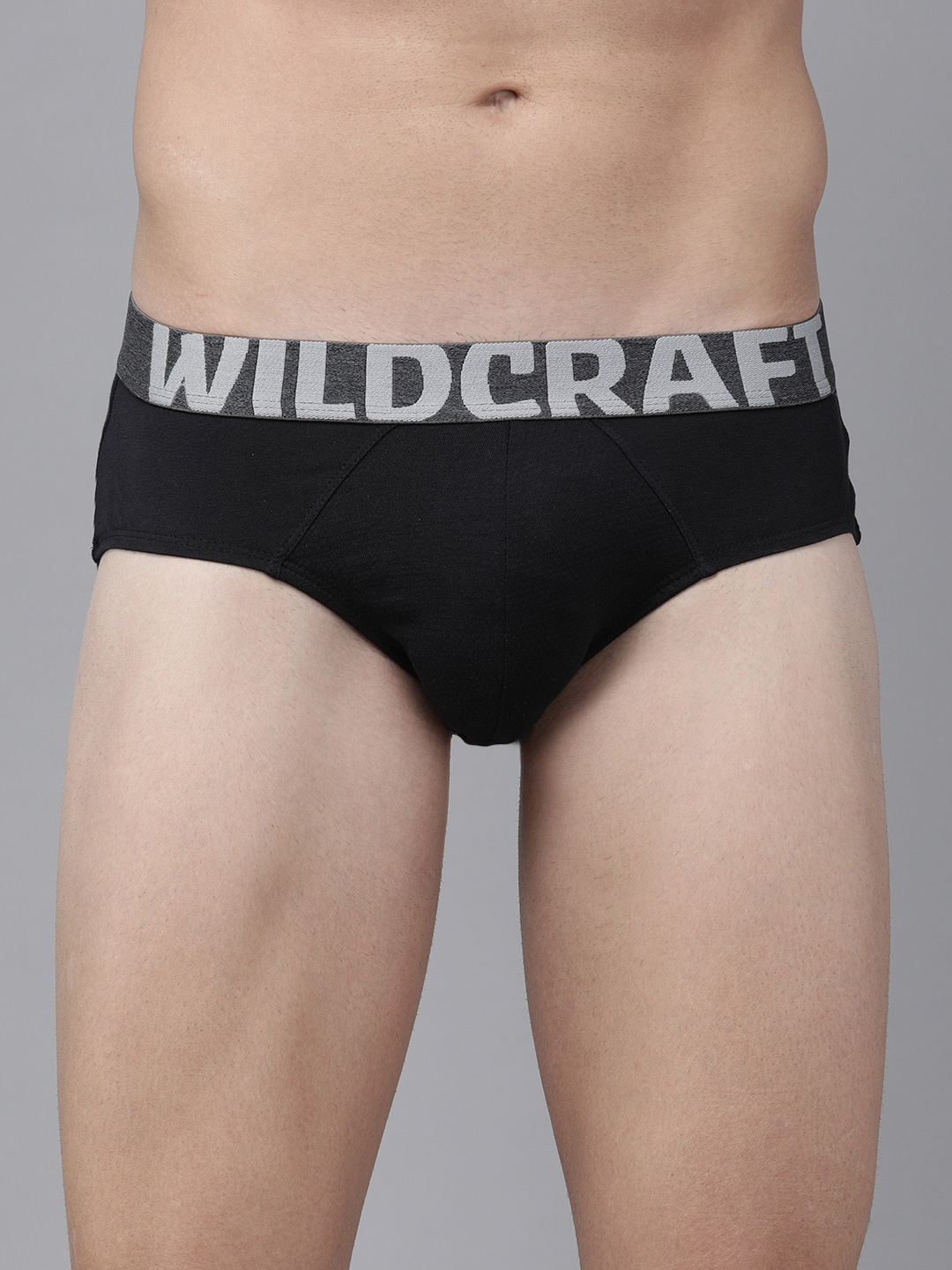 

Wildcraft Men Black Solid Antimicrobial Antiodour Briefs 8903338320968