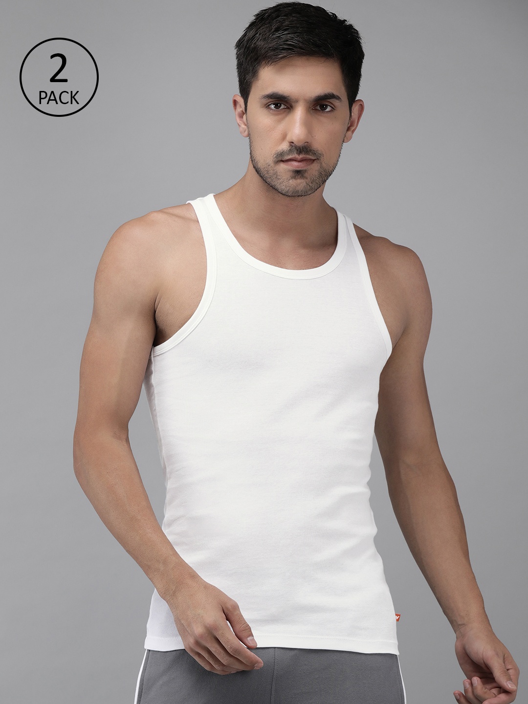 

Wildcraft Men White Pack of 2 Anti-Microbial & Anti-Odour Innerwear Vests