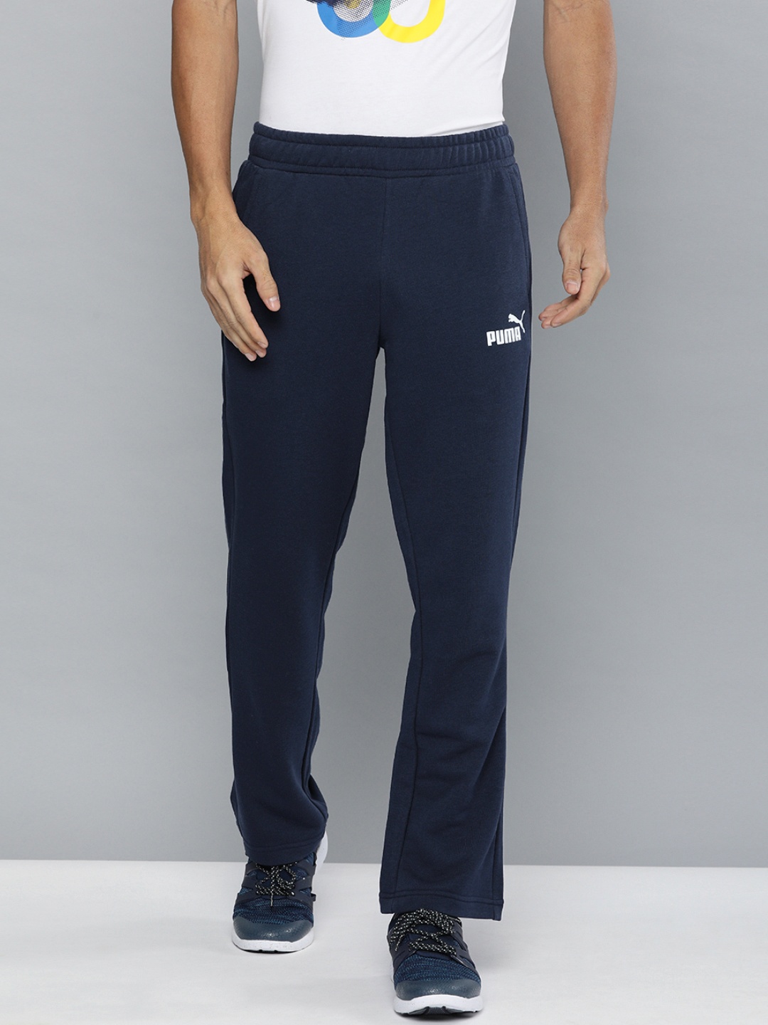 

Puma Men Navy Blue Slim Fit Solid ESS Logo TR op Track Pants