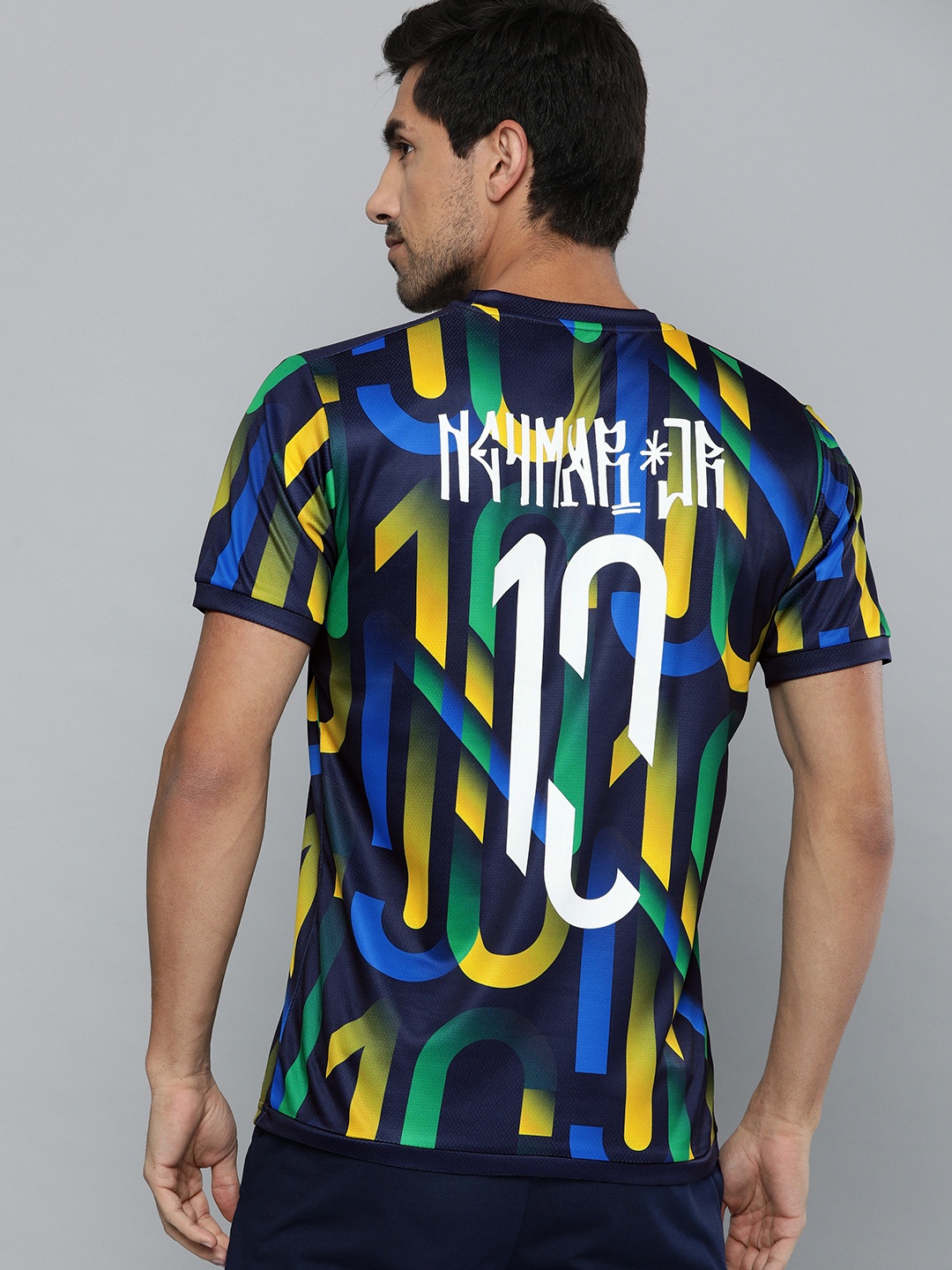 

Puma Men Multicoloured Abstract Print Neymar Jr Hero Jersey T-shirt, Multi