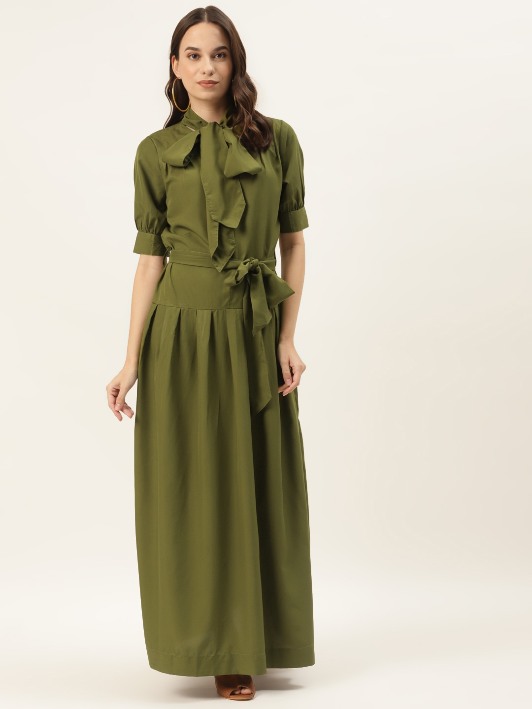 

Alsace Lorraine Paris Women Olive Green Dress