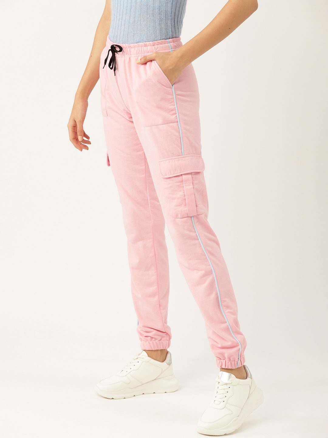 

Alsace Lorraine Paris Women Pink Solid Cotton Joggers