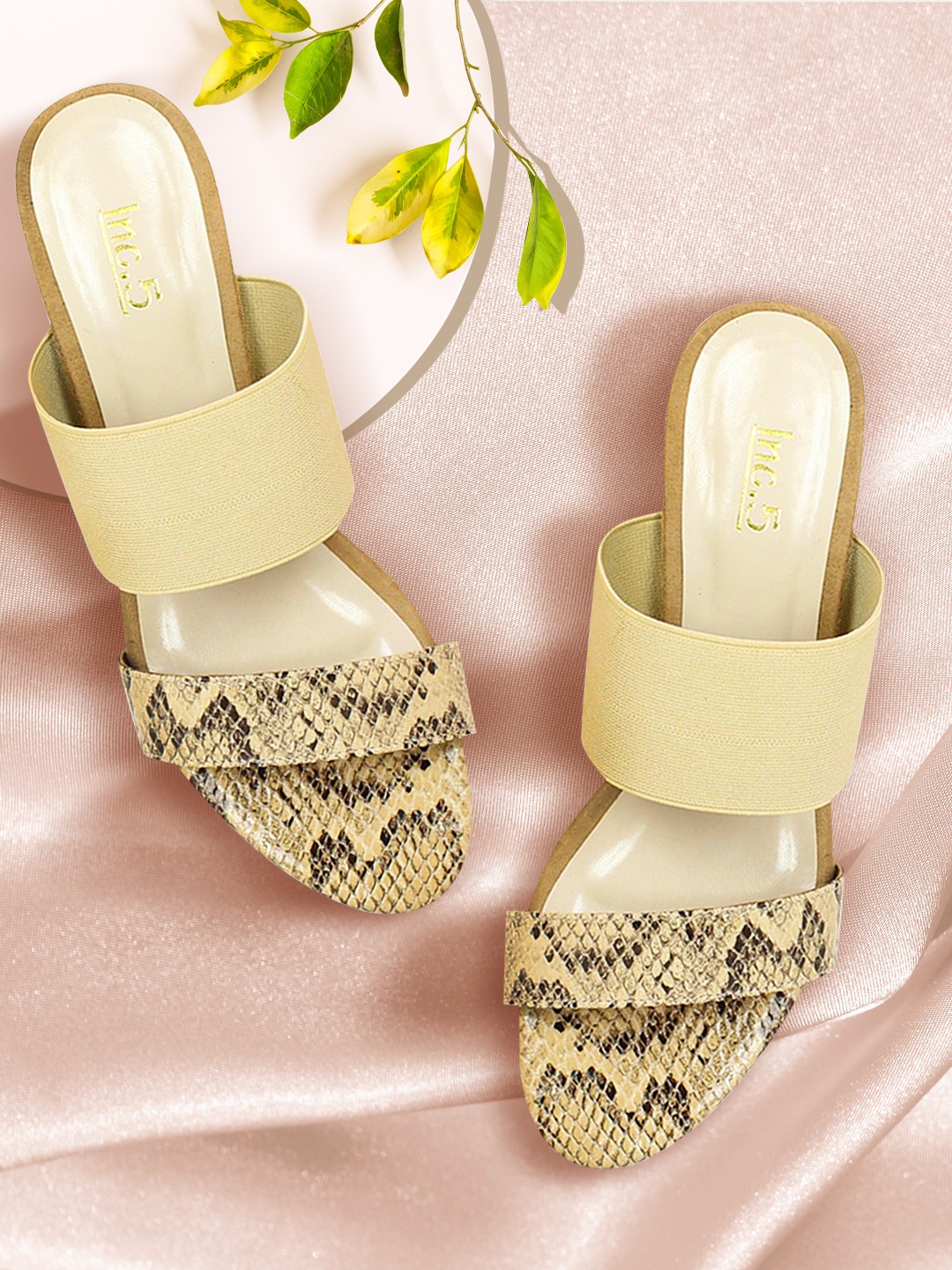 

Inc 5 Women Beige Solid Sandals