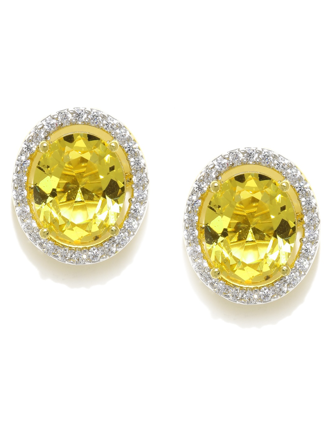 

Zaveri Pearls Yellow & White Stud Earrings