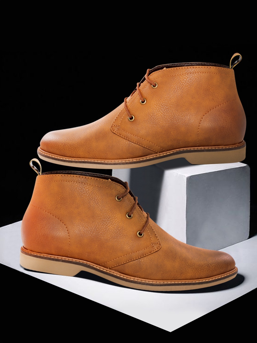 

Wrogn Men Tan Brown Solid Derbys