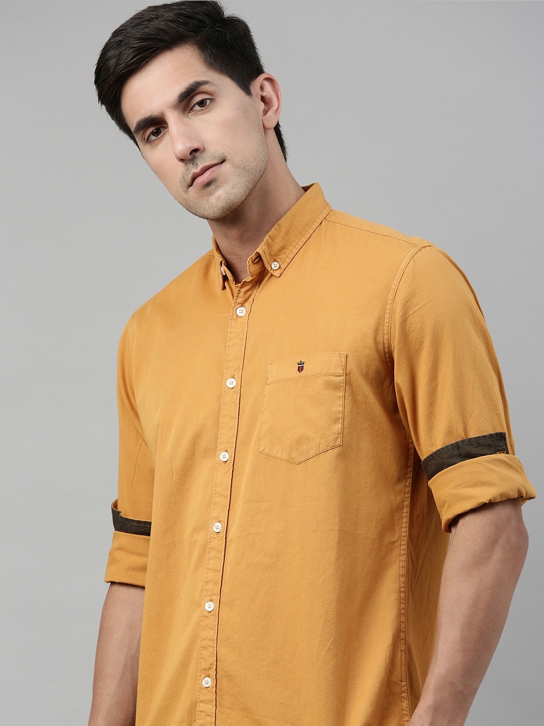 

Louis Philippe Jeans Men Brown Slim Fit Solid Casual Shirt