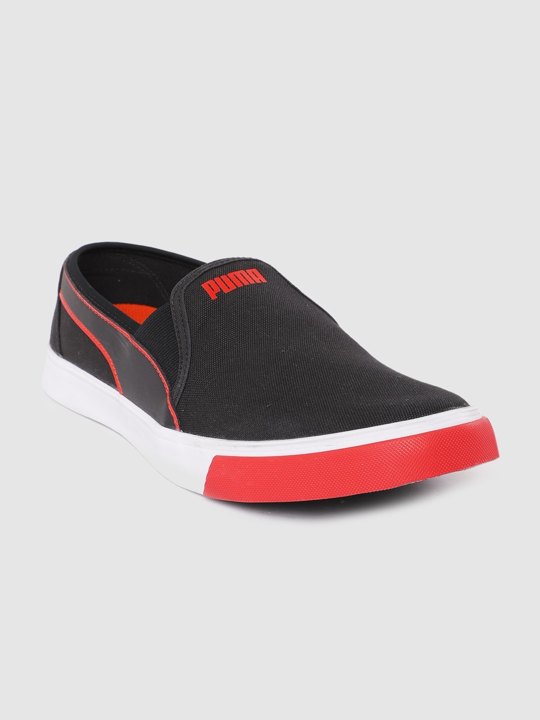 

one8 x PUMA Men Black Solid Vivid Slip-On Sneakers