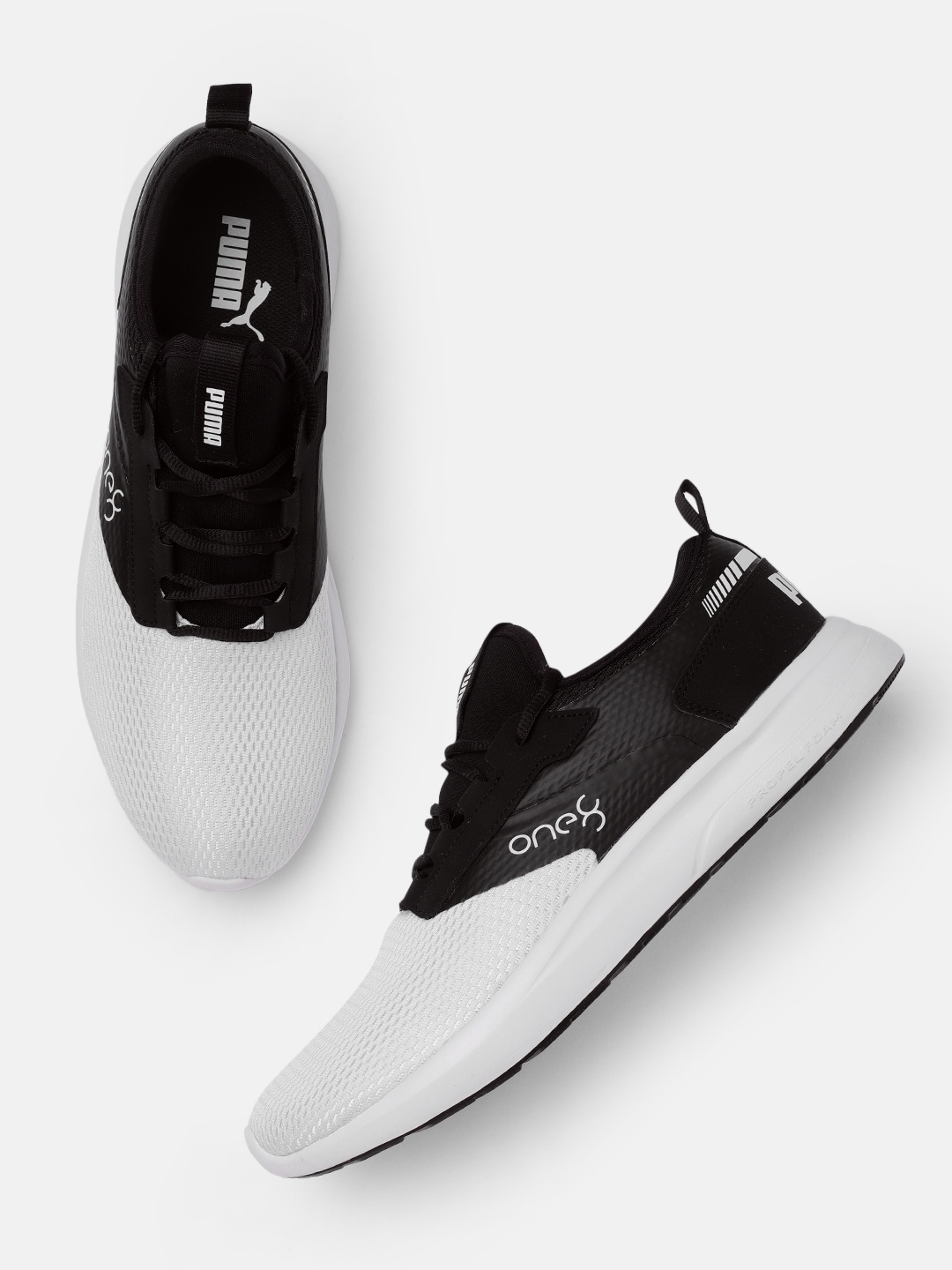 

one8 x PUMA Men Black & White Colourblocked Dart Sneakers