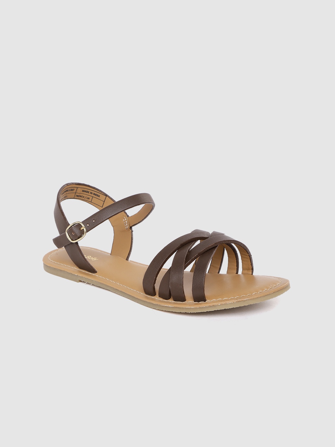 

Allen Solly Women Coffee Brown Solid Open Toe Flats