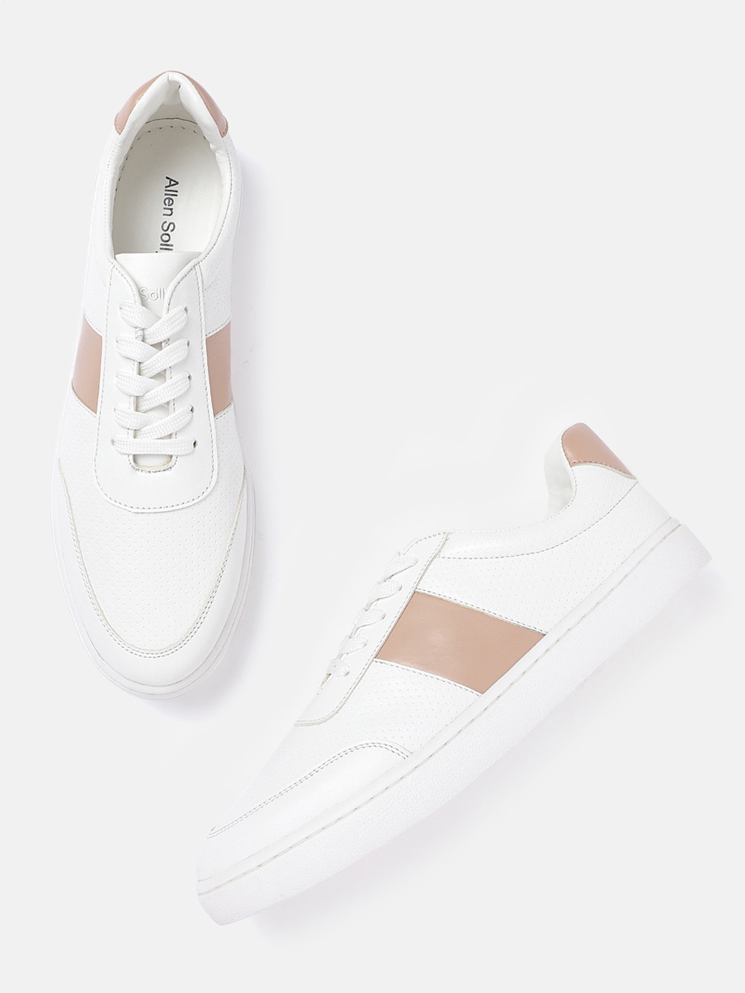 

Allen Solly Women White Perforated Sneakers