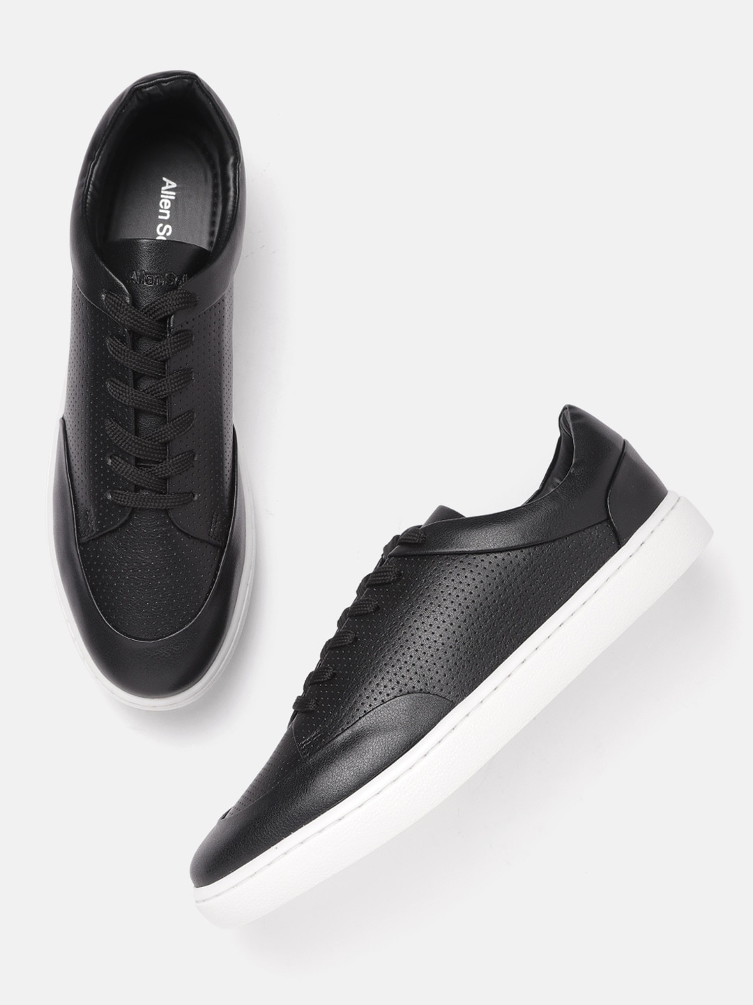 

Allen Solly Women Black Perforated Sneakers
