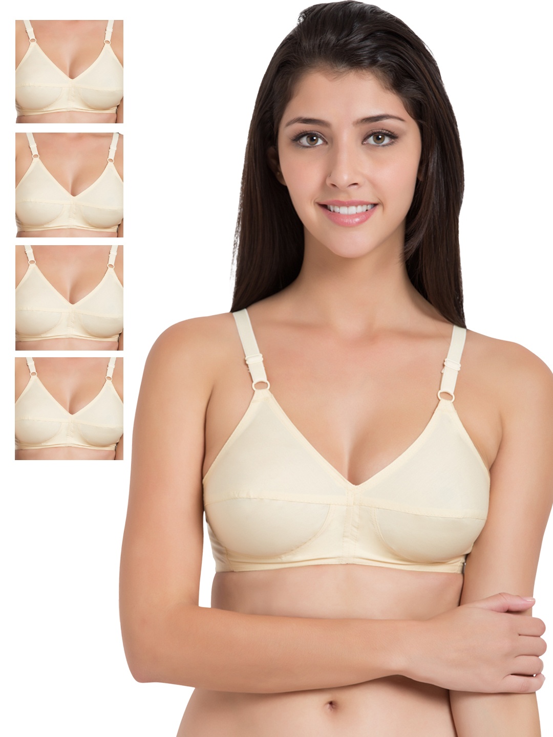 

Souminie Pack of 5 Beige Full-Coverage Bras SLY5SK_AS