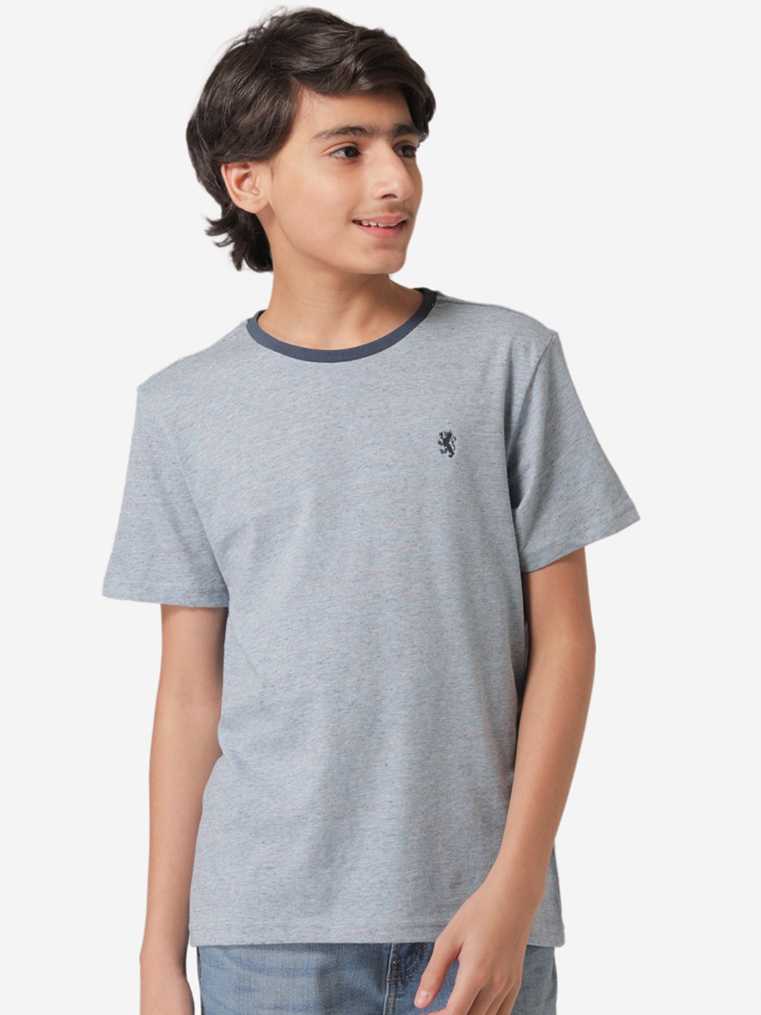 

Red Tape Boys Blue Self Design Round Neck T-shirt
