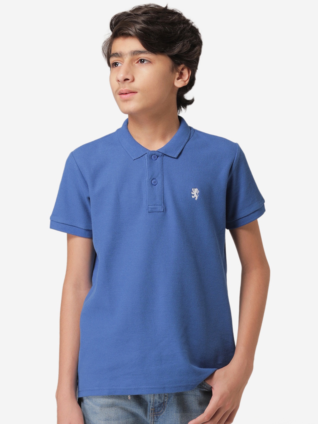 

Red Tape Boys Blue Solid Polo Collar T-shirt