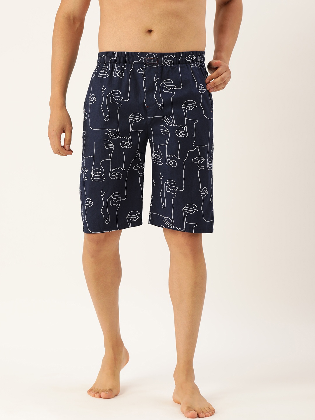 

The Indian Garage Co Men Navy Blue Printed Pure Cotton Boxers 1120-BXR10-09